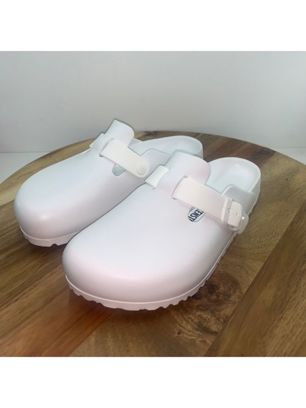 BIRKENSTOCK Boston Essentials EVA Clogs White Men 6 Women 8 Waterproof Slip on